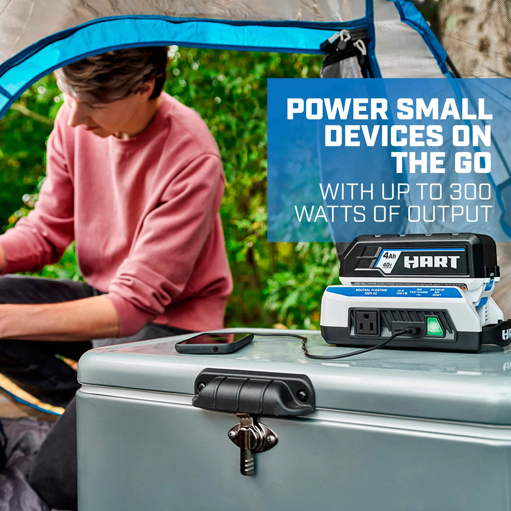 300 Watt Battery Powered Power Source with LED Light and Carry Handle B235