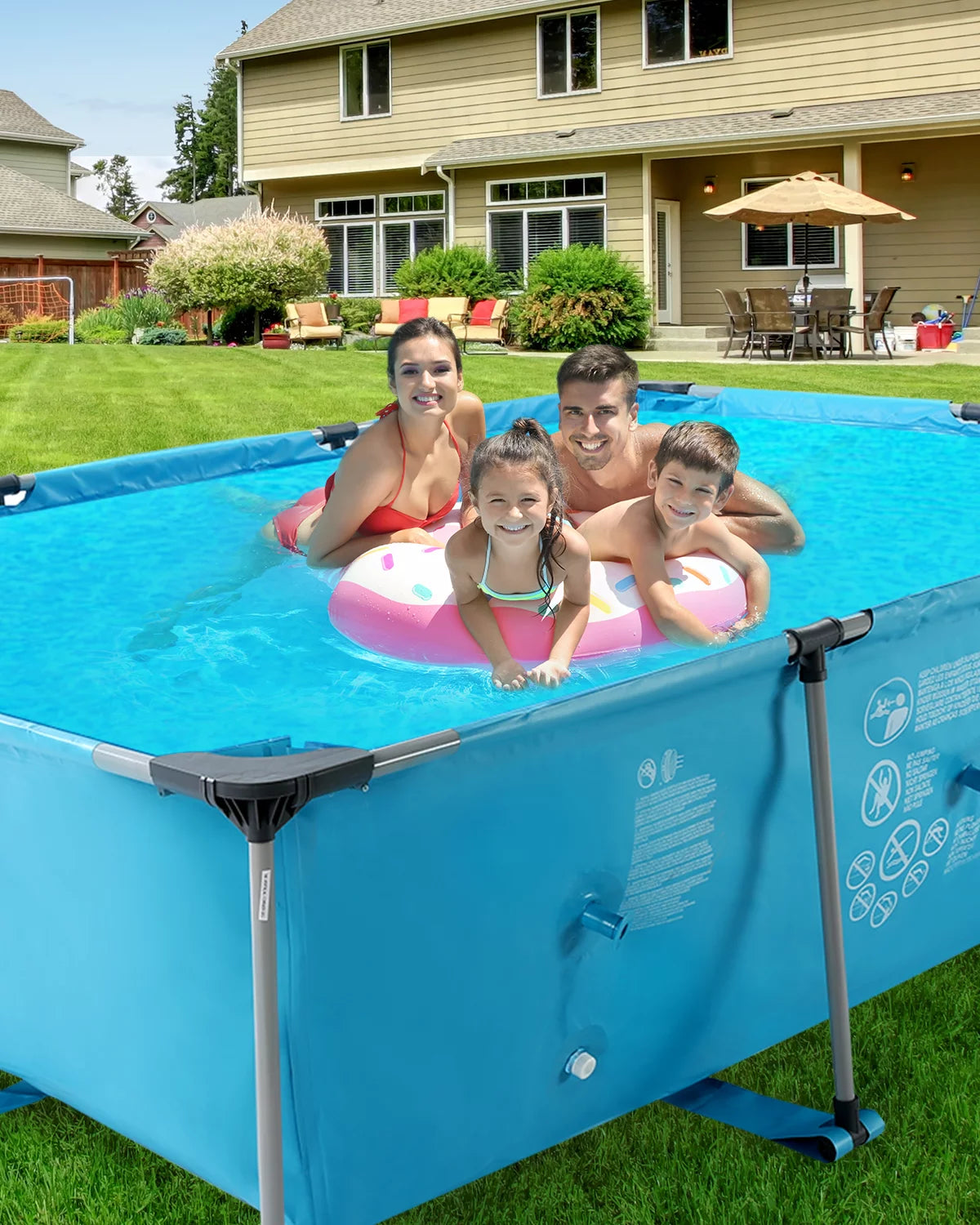 10 ft Above Ground Rectangular Frame Swimming Pool Z1312