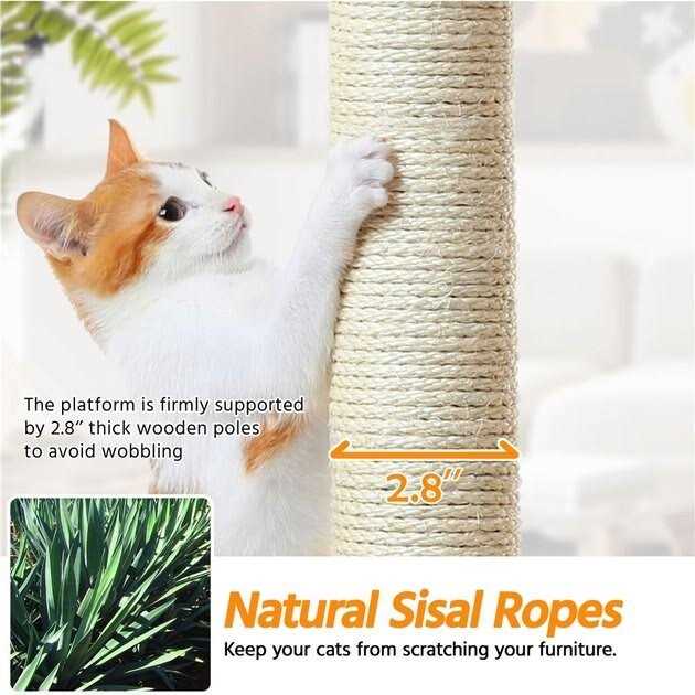79-in Plush Cat Tree & Condo L7209
