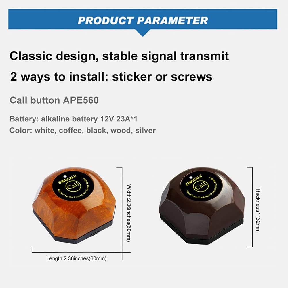 Wireless Calling System with 1 Display 10 Bells R3881
