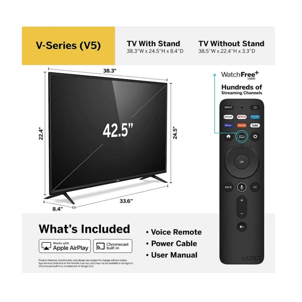 43 Class LED 4K UHD Smart TV E5412