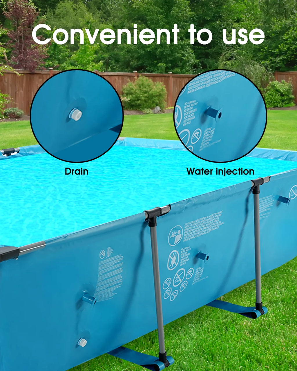 10 ft Above Ground Rectangular Frame Swimming Pool Z1312