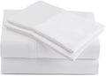 100% Egyptian Cotton 400-Thread Count 4-Pc White Stripe Sheet Set Q28130