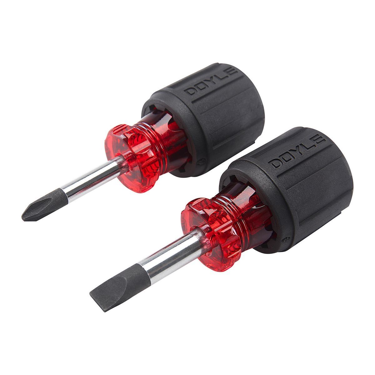 2 Piece Cushion Grip Stubby Screwdriver Set D939