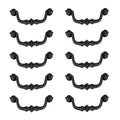 10 Drawer Pull Black Wrought Iron Bail Z226