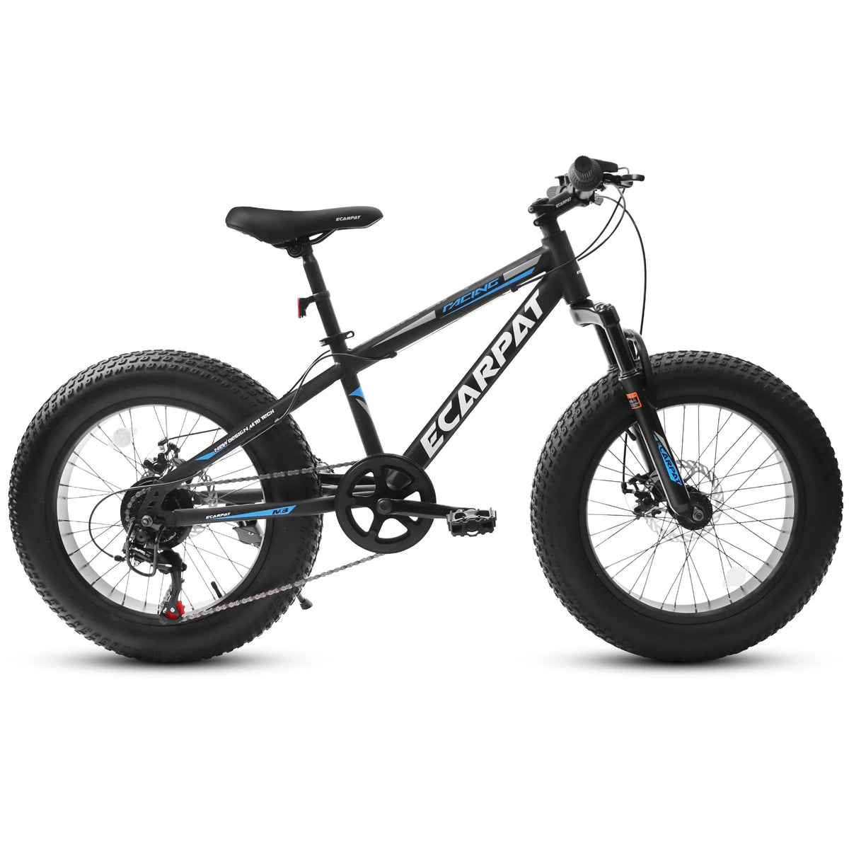 20 inch Black Fat Tire Bike with Disc Brakes 7 Speed E998884