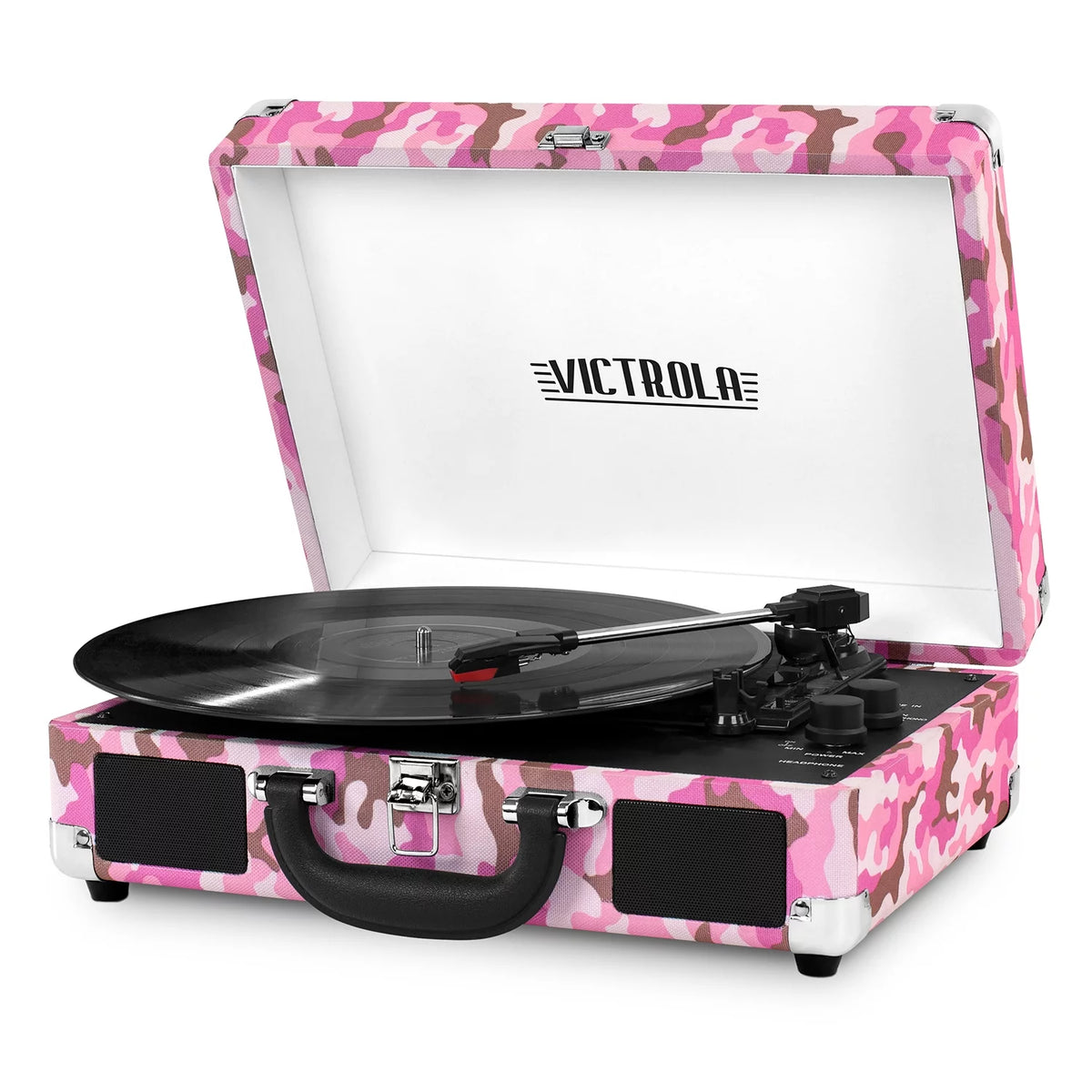 Bluetooth Suitcase Record Player with 3-speed Turntable Q450693