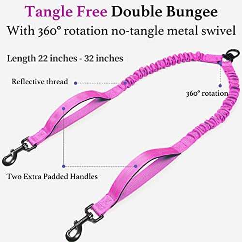 Double Dog Leash 360 Swivel No Tangle P95538