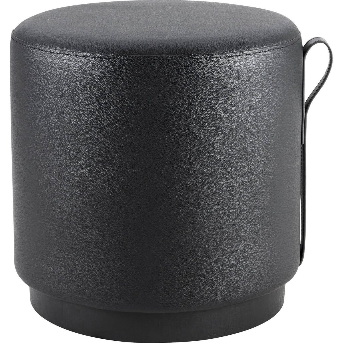 Black Round Foot Stool W10026