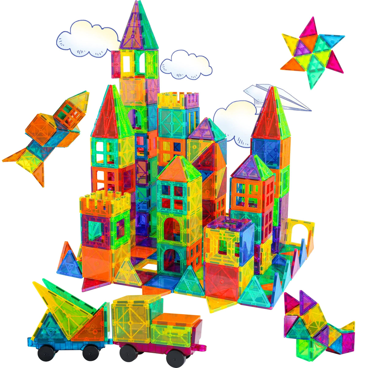 120 Pcs 3D Color Magnet Building Tiles Set L659534
