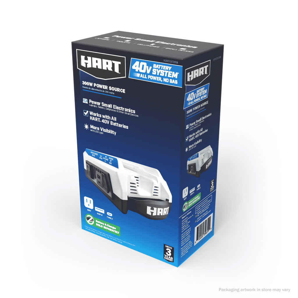 300 Watt Battery Powered Power Source with LED Light and Carry Handle B235