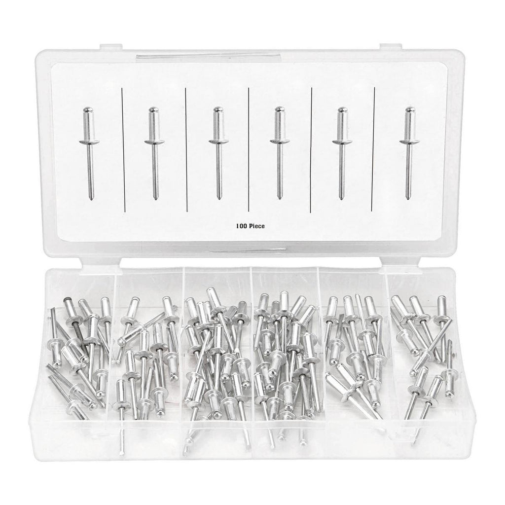 1/4 in. Aluminum Blind Rivet Set, 100 Piece Q681529