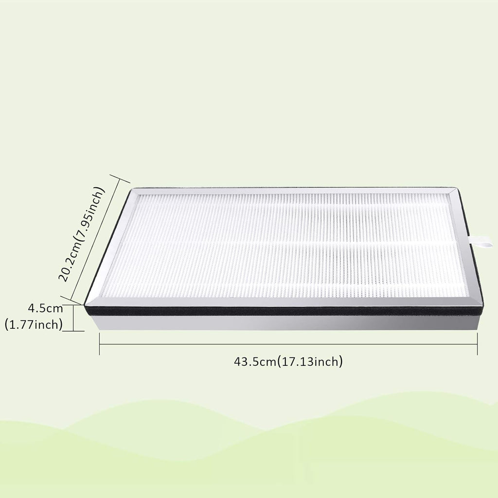 True HEPA Replacement Filter 2 Pack, 3 in 1 H13 Activated Carbon U47204