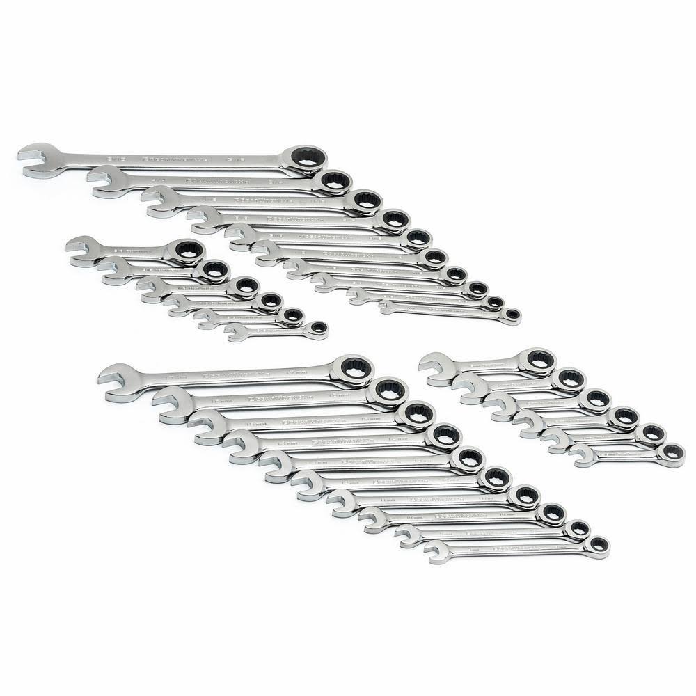 32-Piece Combination Ratcheting Wrench Set with Carrying Case Q873