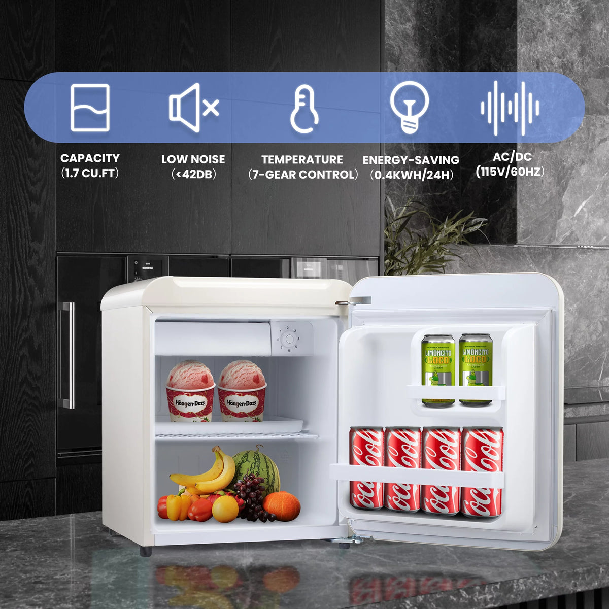 1.1 Cu.ft Compact Upright Freezer with Reversible Single Door S911