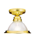 1-Light Polished Brass Flush Mount V105