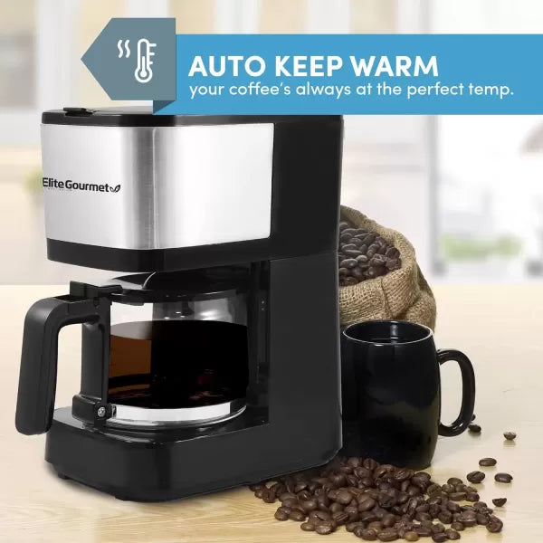 5-Cup Drip Coffee Maker with Reusable Filter K317