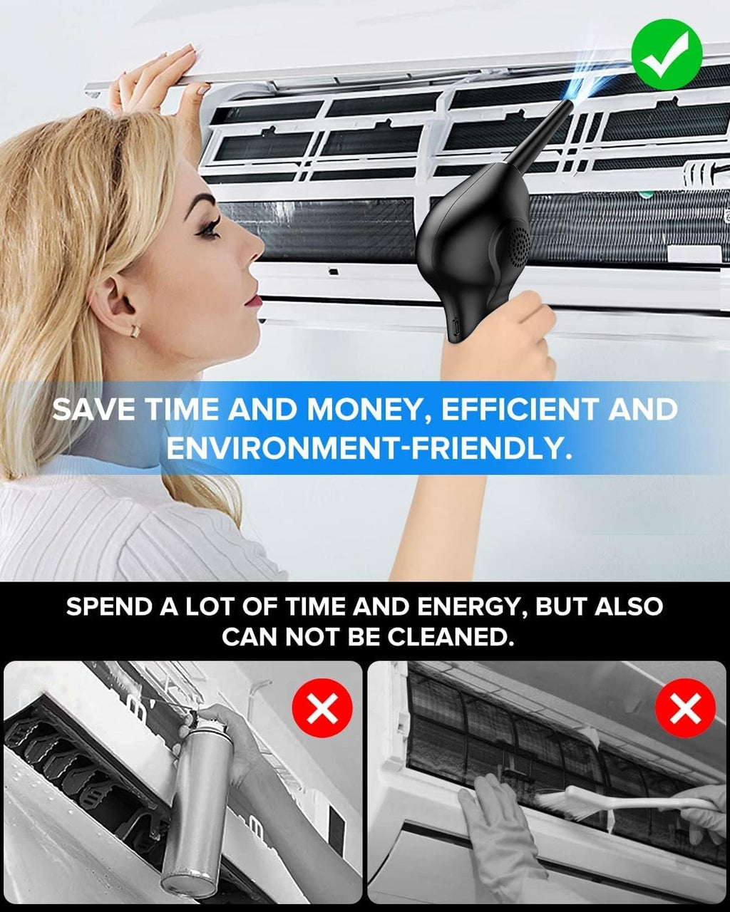Cordless Electric Air Duster with 40000RPM Motor G60888