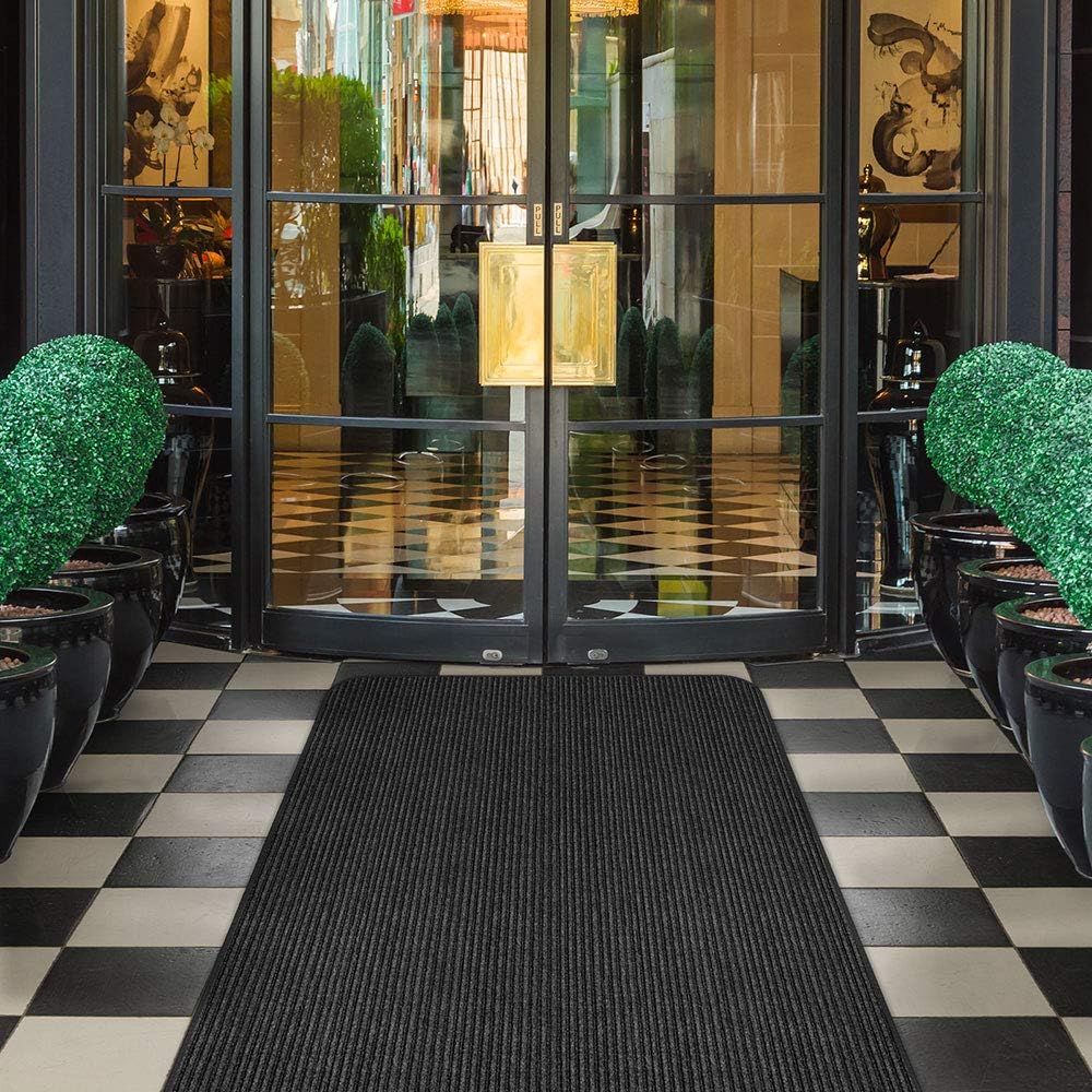 Indoor Outdoor Carpet Runner with Skid-Resistant Rubber Backing I8825