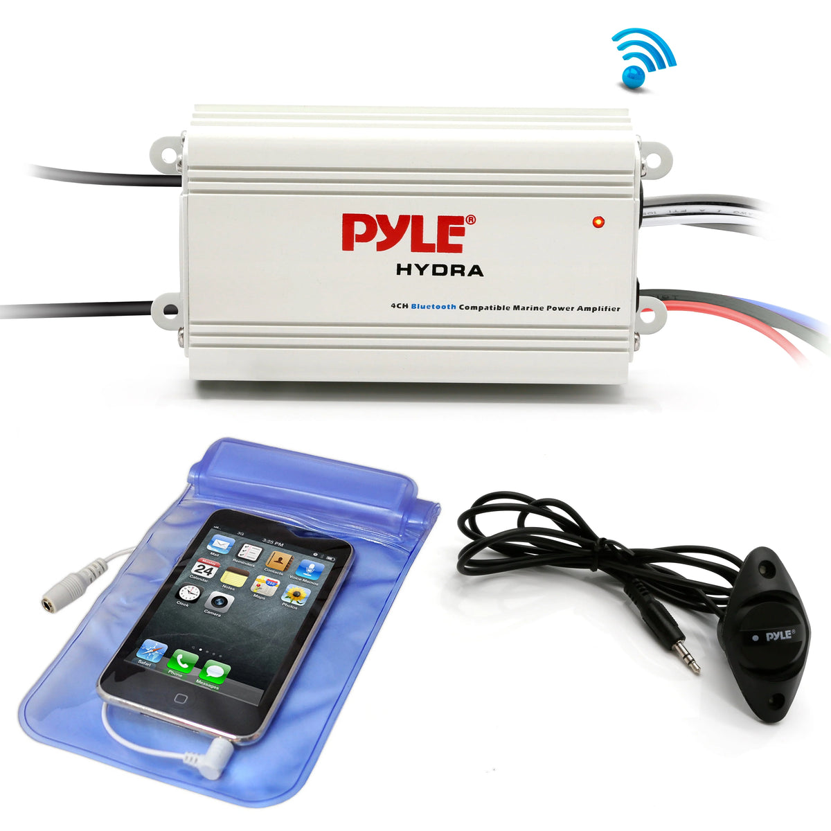 Waterproof Bluetooth 4 Channel Marine Power Amplifier X9894