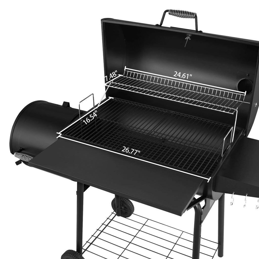 Charcoal Grill with Offset Smoker and Cover J43459