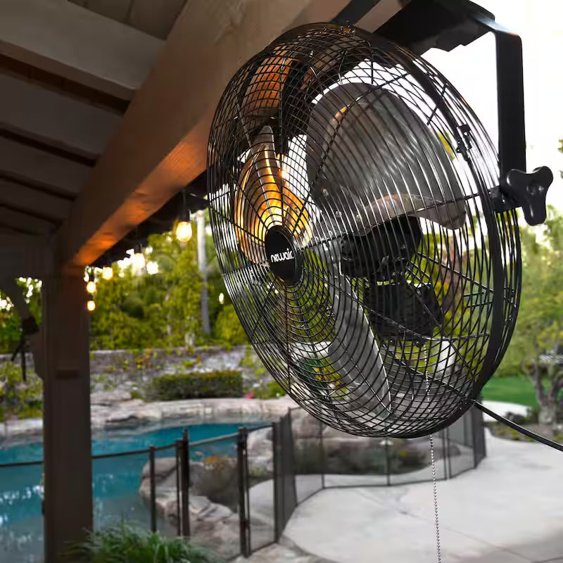 18 in. High Velocity Wall Mounted Fan with 3 Speeds and Adjustable Tilt Head in Black R205