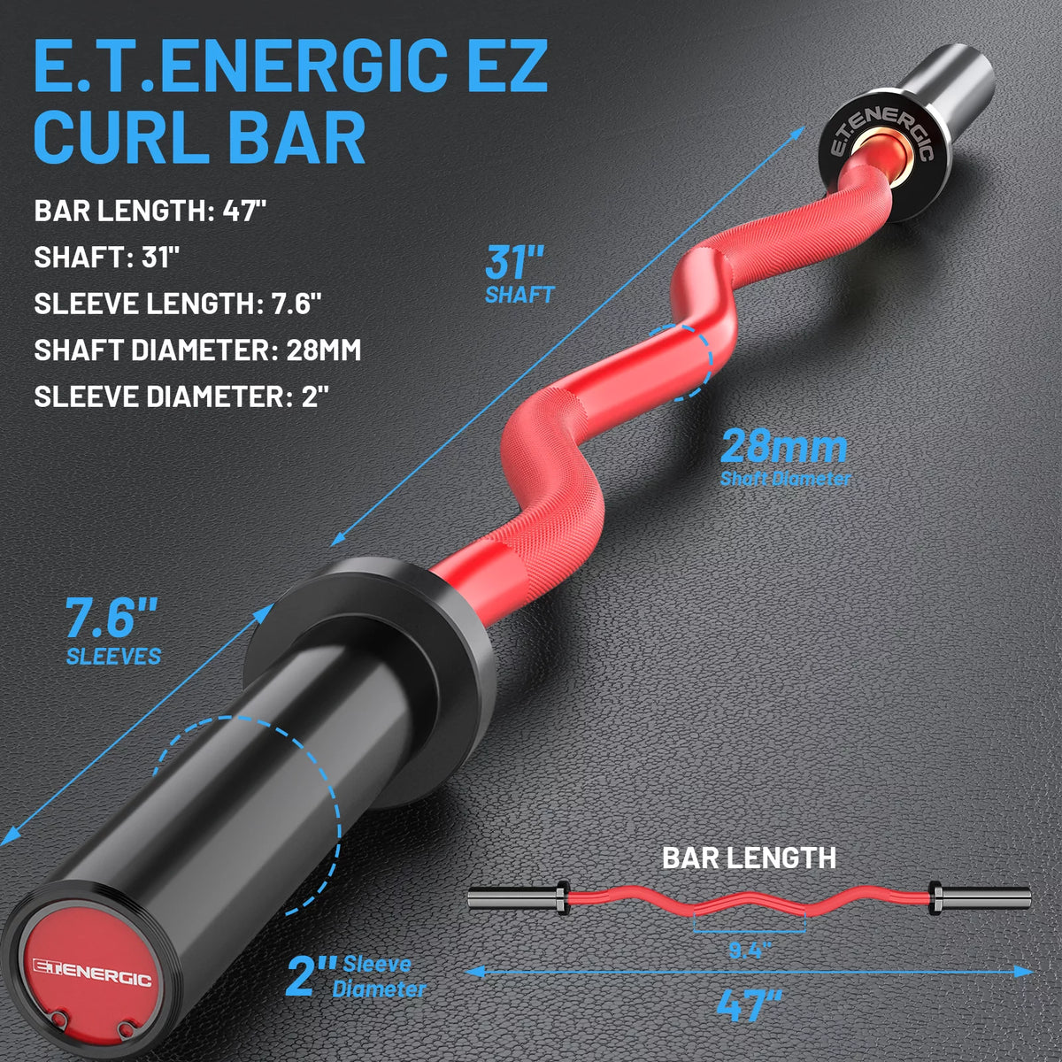 Olympic Curl Bar 500 lb Capacity L621