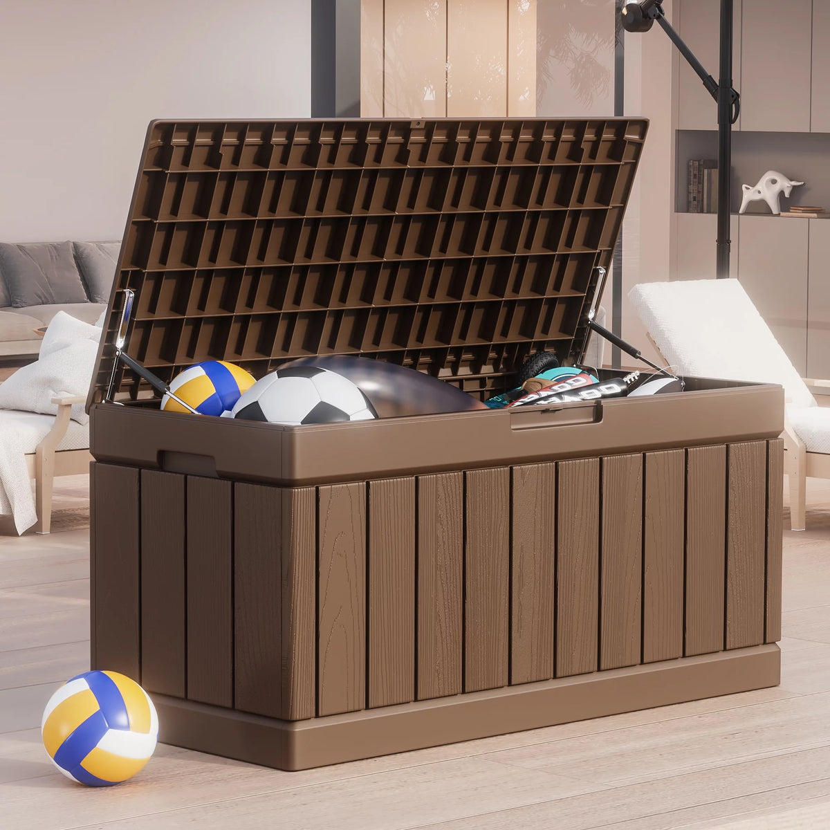 82 Gallon Resin Lockable Deck Box S44336
