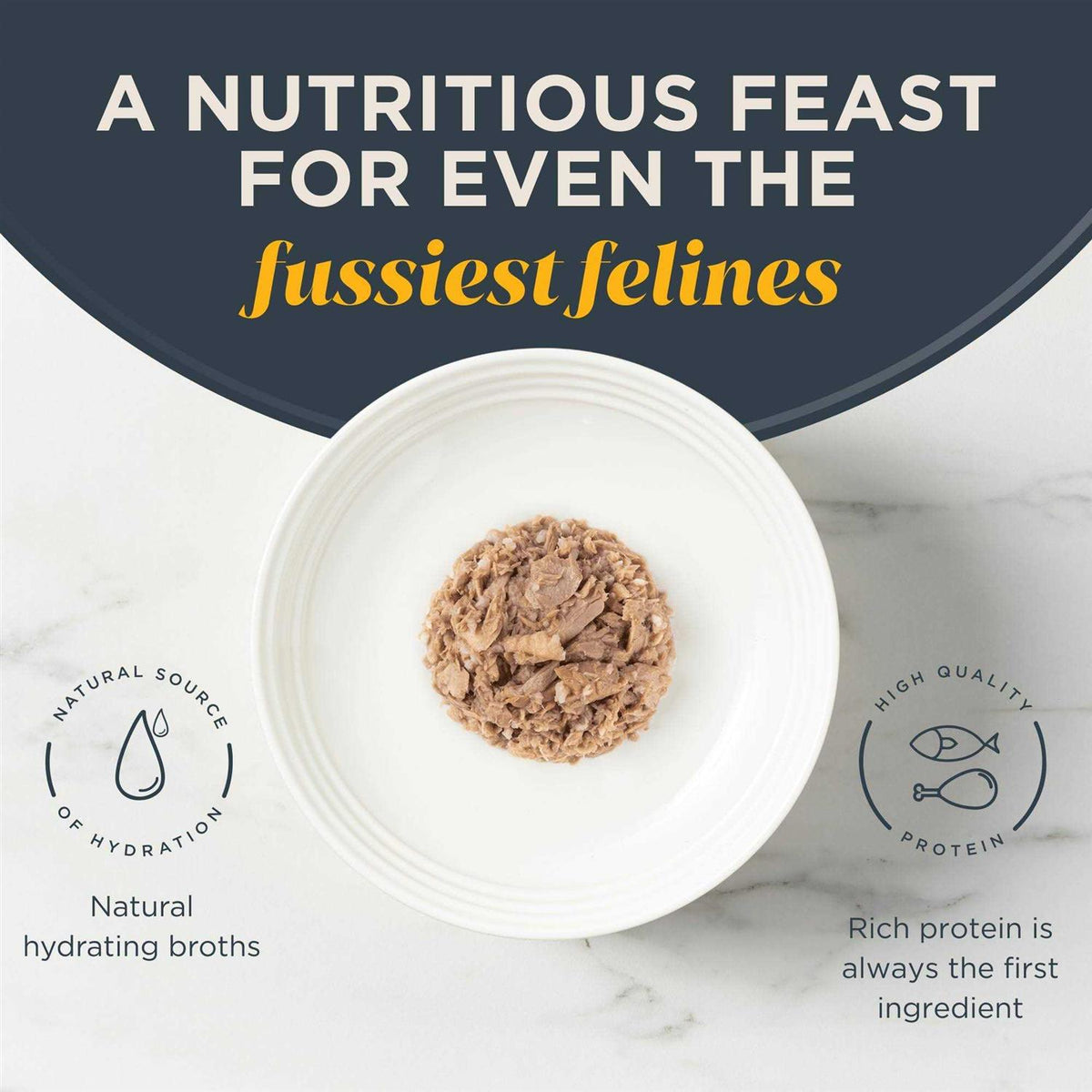 Natural Wet Cat Food Tuna Fillet with Sea Bream in Broth K7866