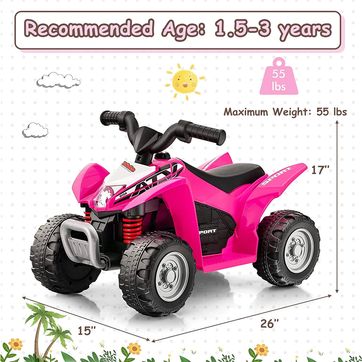 Blue 6V Battery Powered Kids Ride On ATV R300336