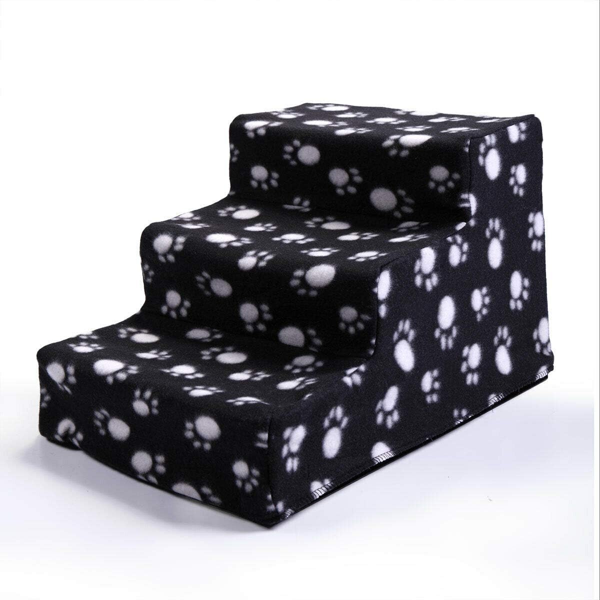 3-Step Non-Slip Pet Stairs with Soft Cover D351