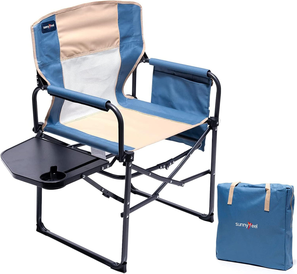 Oversized Portable Folding Camping Chair with Side Table Z5544