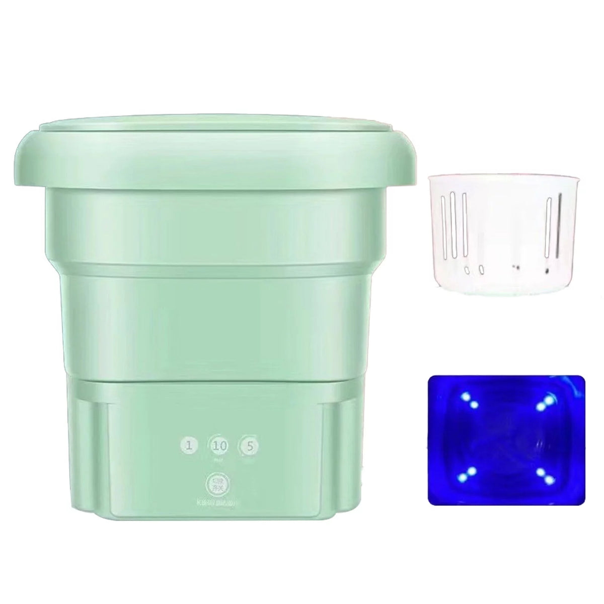Foldable Mini Washing Machine with Drain Basket U7631