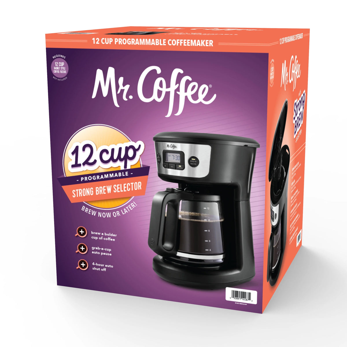 12-Cup Programmable Coffee Maker Stainless Steel F846310