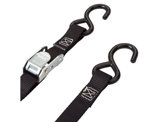 Black 8 Pack Cam Buckle Tie-Down Strap Set R92180