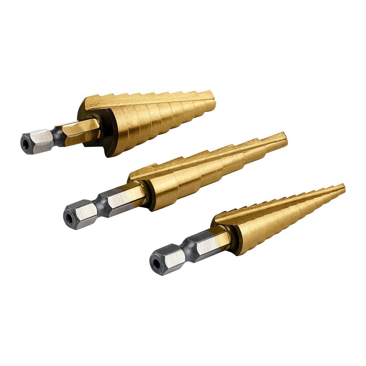 1/8 in. to 3/4 in. Titanium Step Drill Bit Set V605