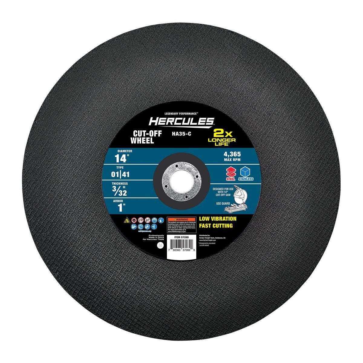 14 in. x 3/32 in. x 1 in. Metal Cut-Off Wheel C20891