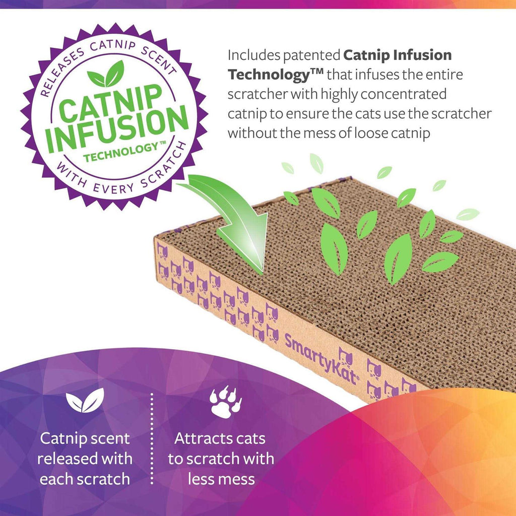 Catnip-Infused Cardboard Cat Scratch Pad Bed A7518
