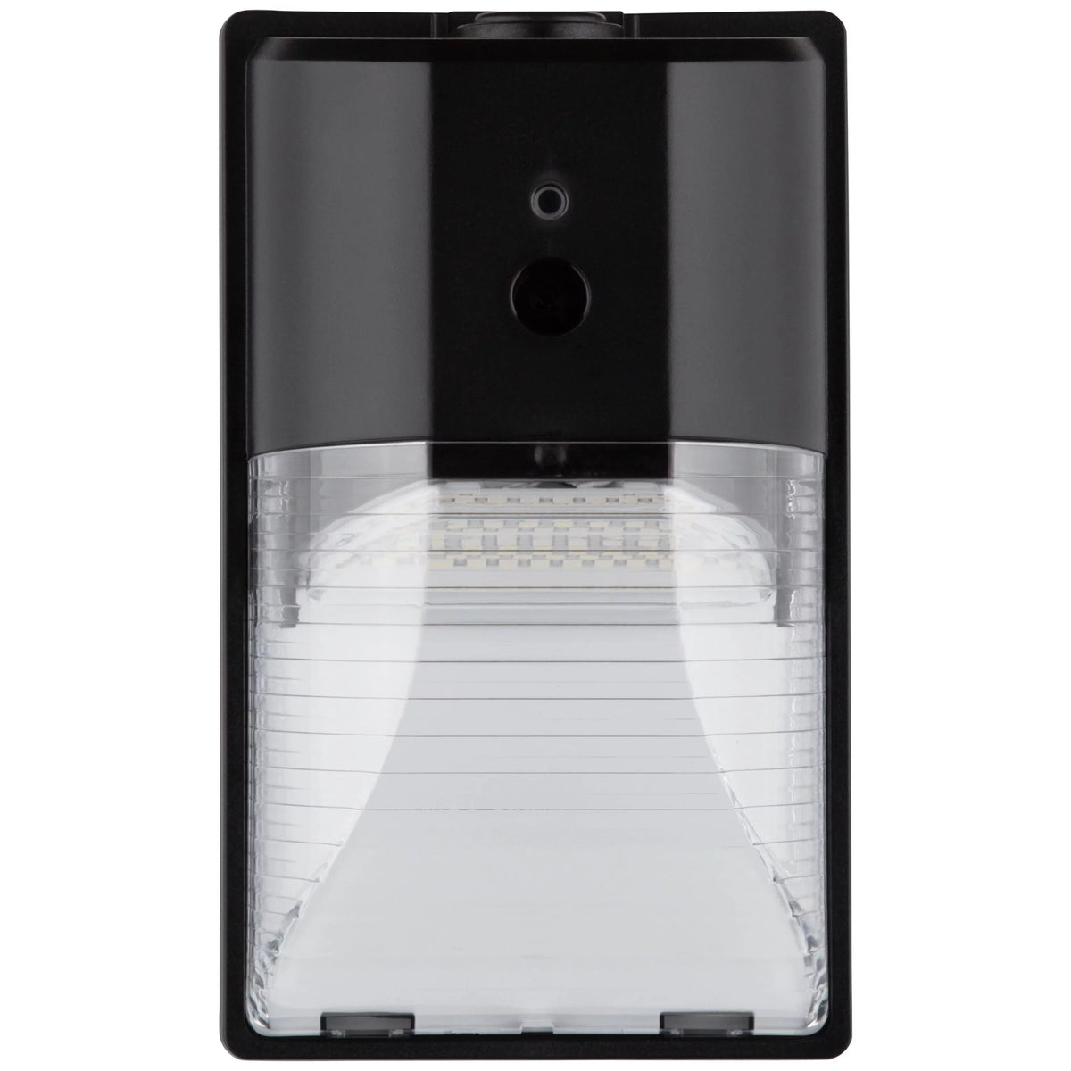 Direct Wire Pak Light with Clear Lens Cover, Dusk to Dawn, Black, 2000 Lumens, 120V P518