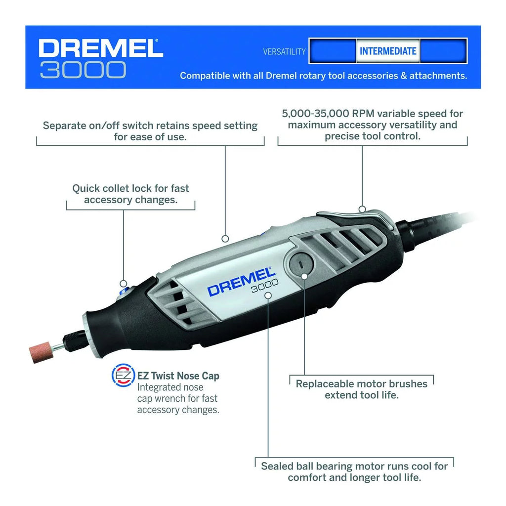 Rotary Tool Kit with Flex Shaft Attachment and 168 Accessories N12087