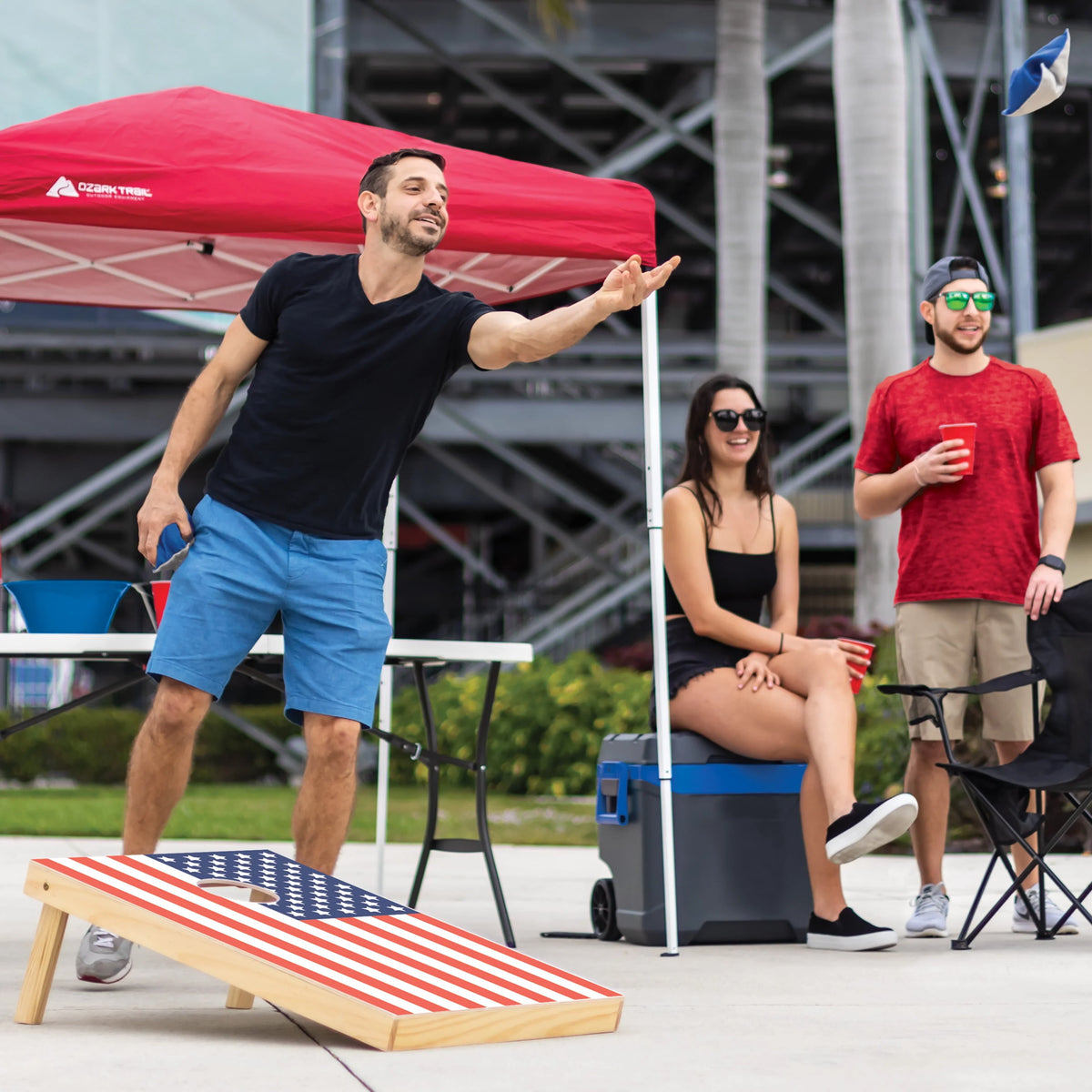 2' x 3' Cornhole Boards Bean Bag Toss Set with 8 Bean Bags E7988