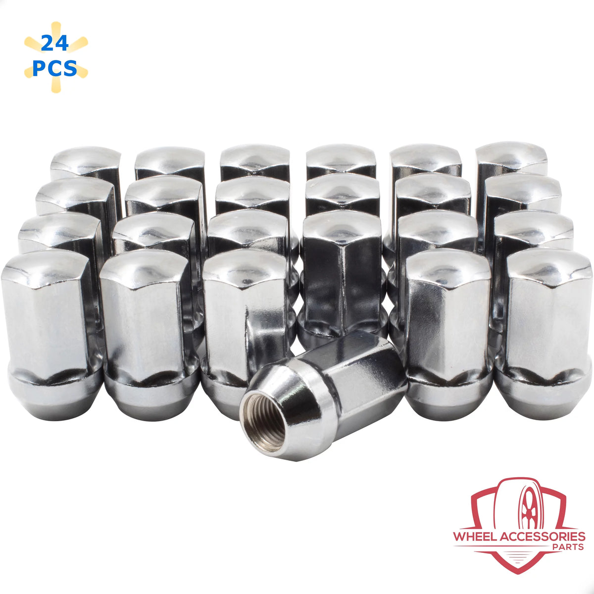 24 Pcs 14mm 1.50 Chrome Lug Nuts L3816