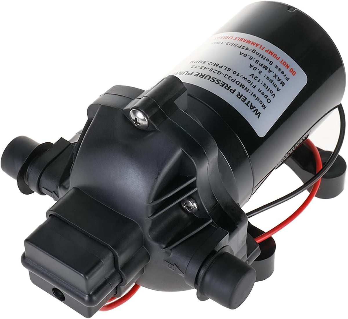12V Water Pressure Diaphragm Pump 10.6 L/min 2.8 Gpm 45 Psi L958749