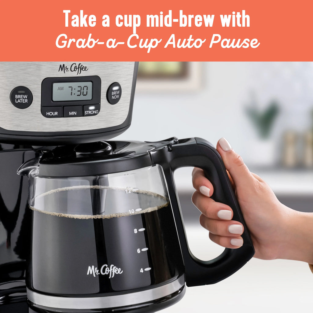 12-Cup Programmable Coffee Maker Stainless Steel F846310