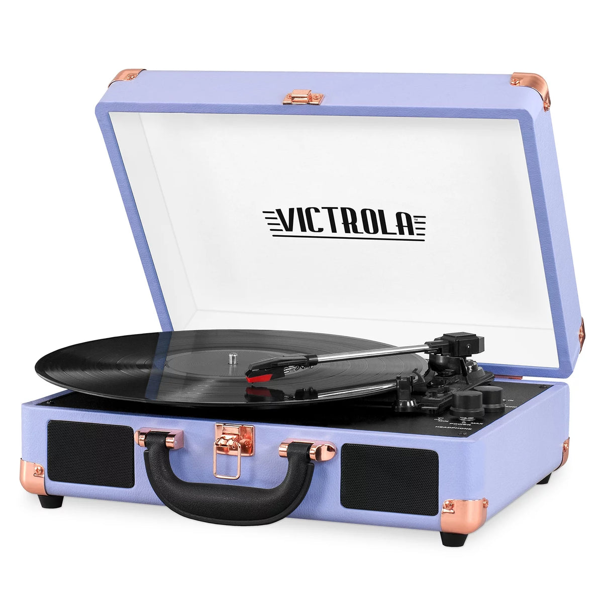 Bluetooth Suitcase Record Player with 3-speed Turntable Q450693