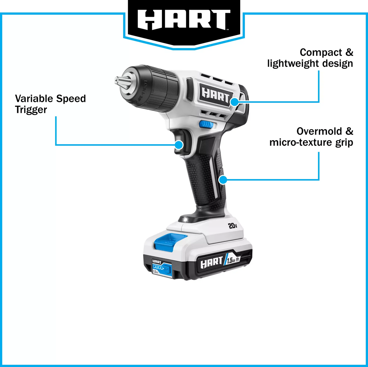 3/8” Drill/Driver Kit with 1.5Ah Lithium-Ion Battery X505