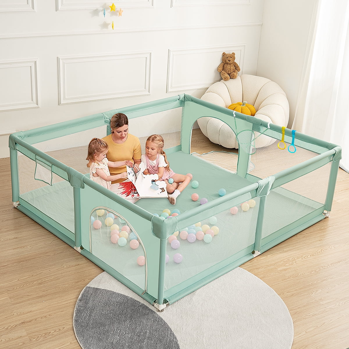 63x63'' Gray Baby Playpen C97916