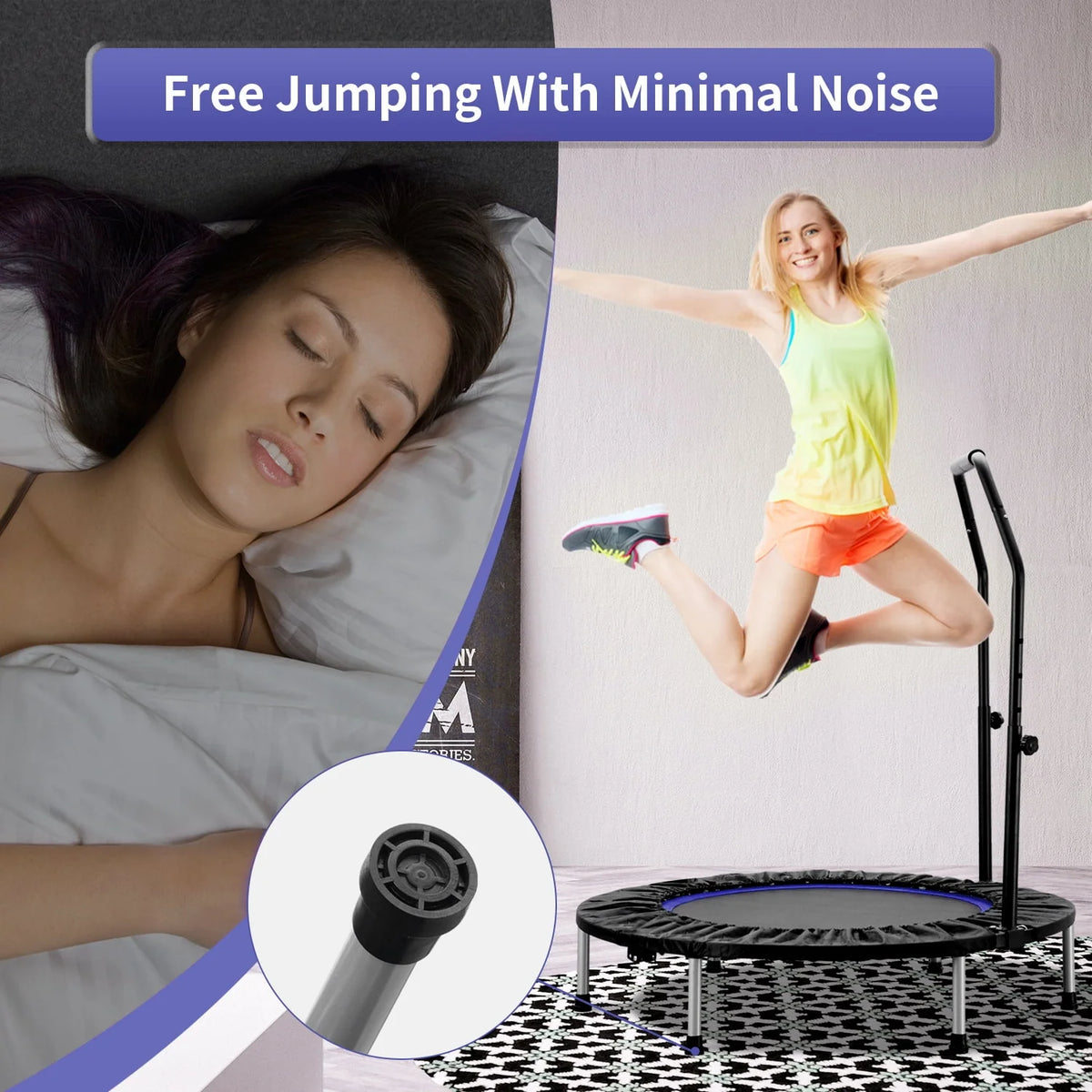 40 Mini Trampoline Rebounder with Adjustable Foam Handle M816