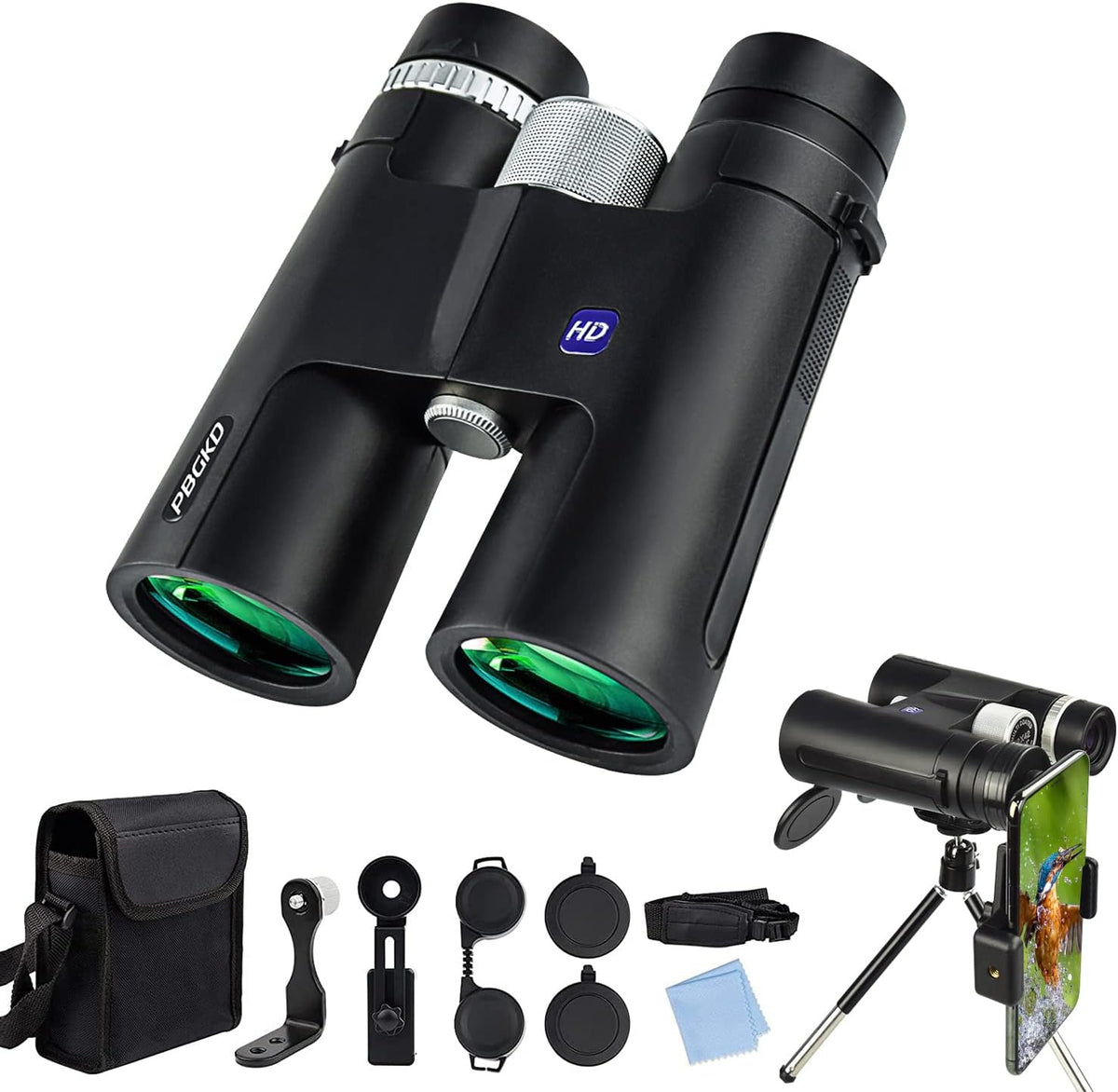 12x42 HD Roof Prism Binoculars Waterproof BAK4 FMC Lens L638
