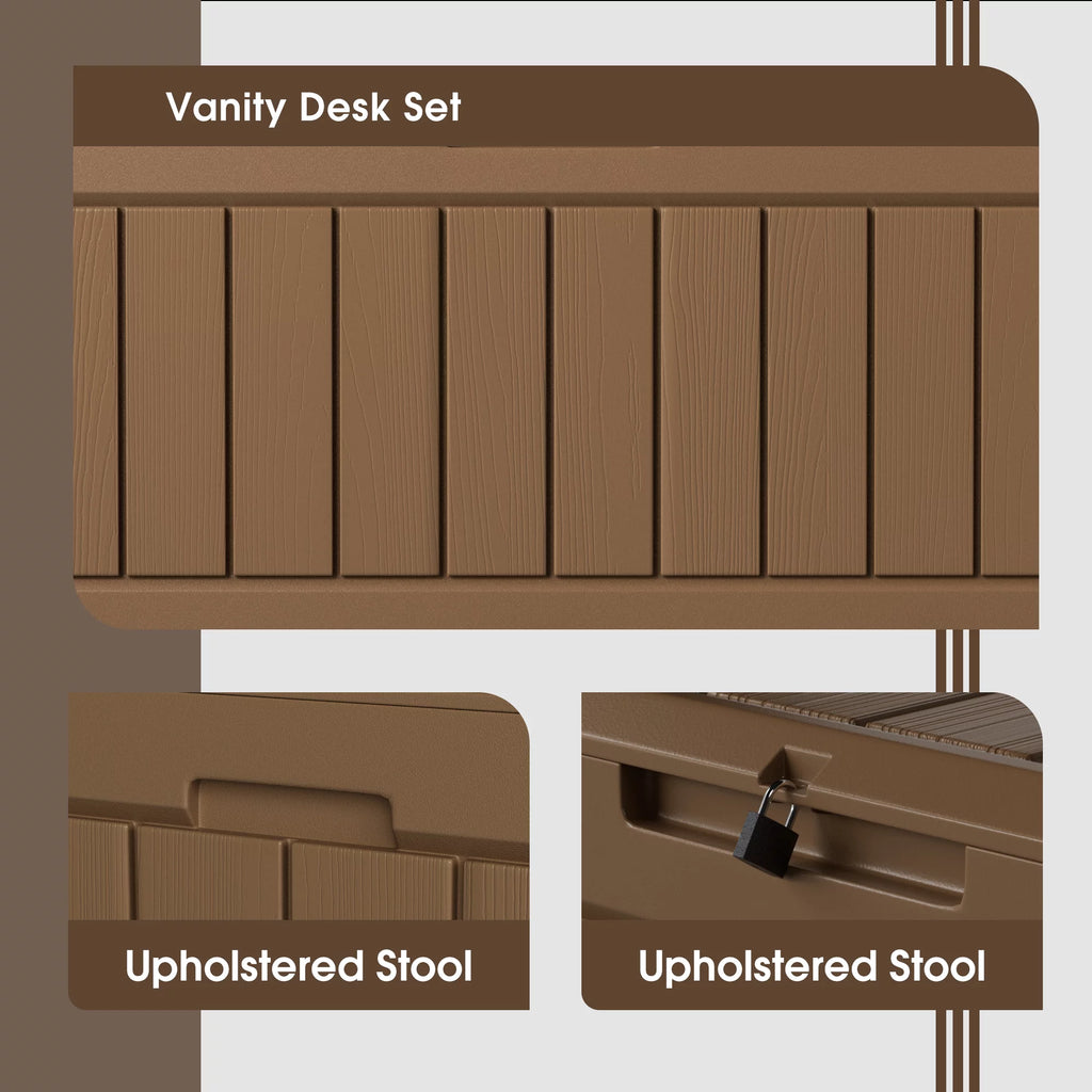 82 Gallon Resin Lockable Deck Box S44336